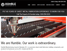 Tablet Screenshot of humblemfg.com